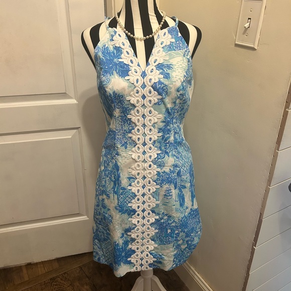Lilly Pulitzer Dresses & Skirts - NWT Lilly Pulitzer Pearl Stretch Shift Dress Toile Me About It Size 2